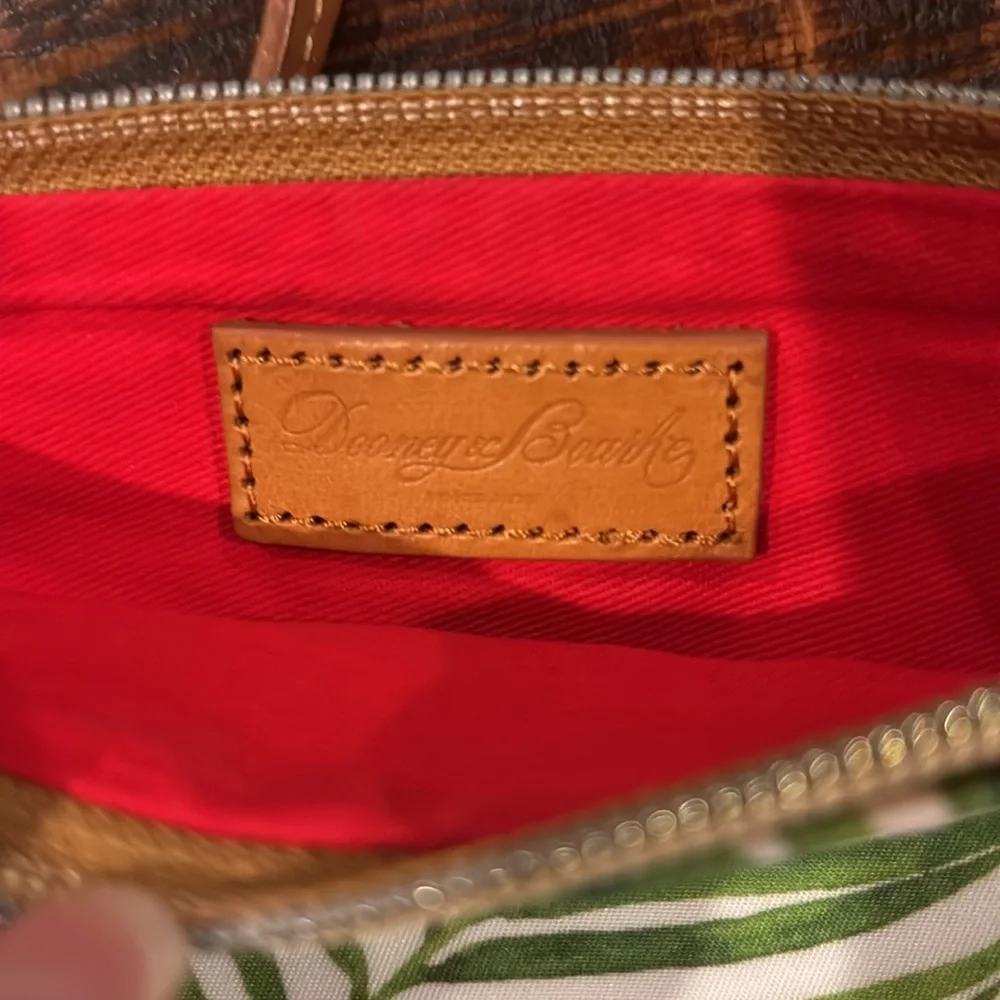 Dooney & Bourke Crossbody Bag Palm Montego Nylon Foldover Zip Small Purse - Picture 10 of 11